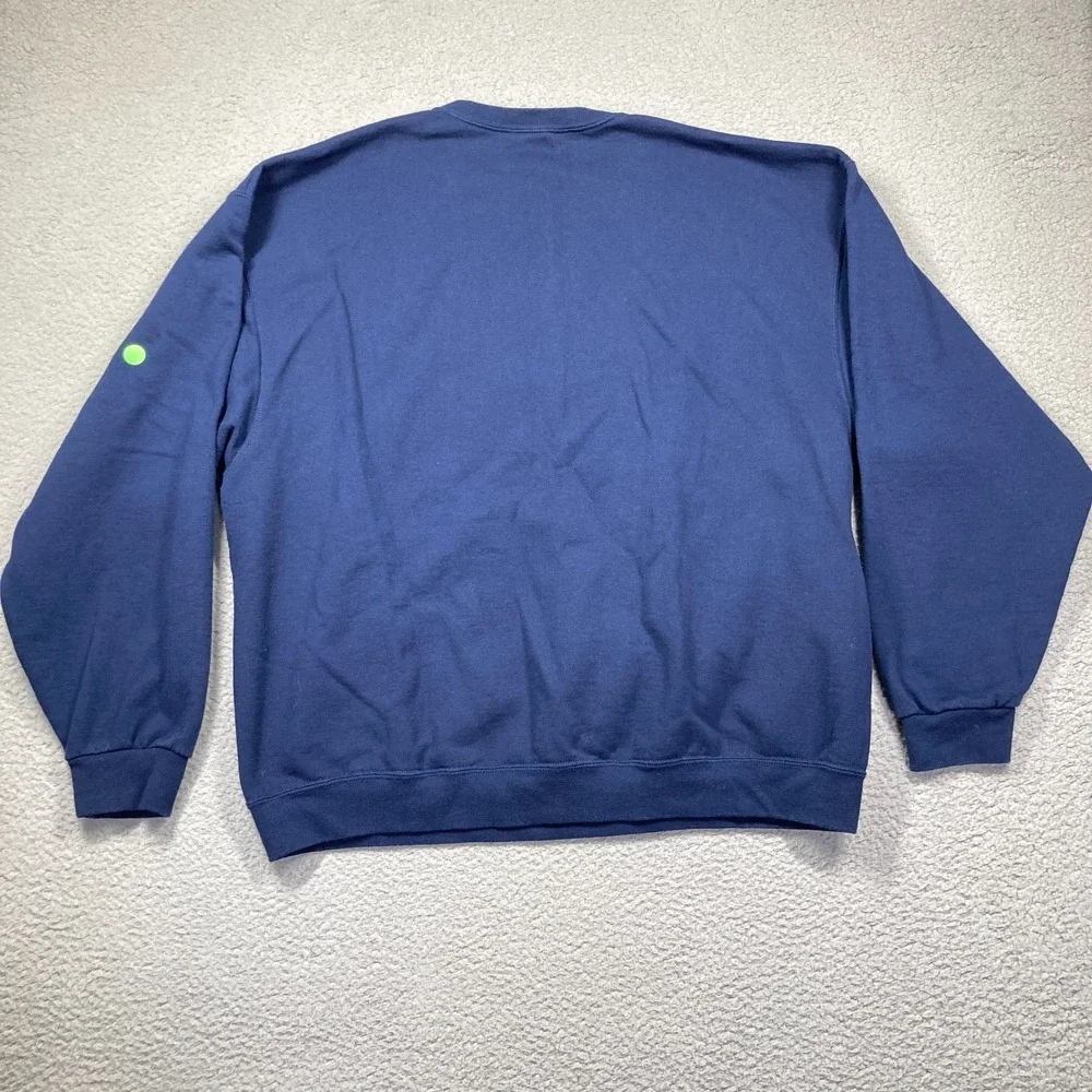 Syracuse University Sweatshirt Adult 2XL Navy Blue Pullover‎ Sweater STAINS